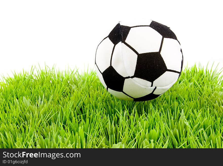 Soccerball on the grass