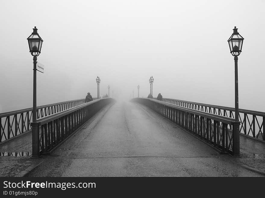 Misty morning in Stockholm Sweden