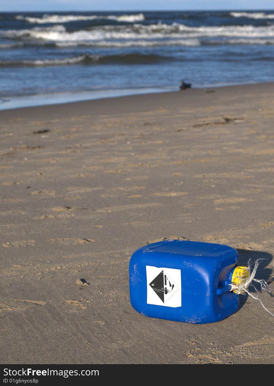 Pollution on beach