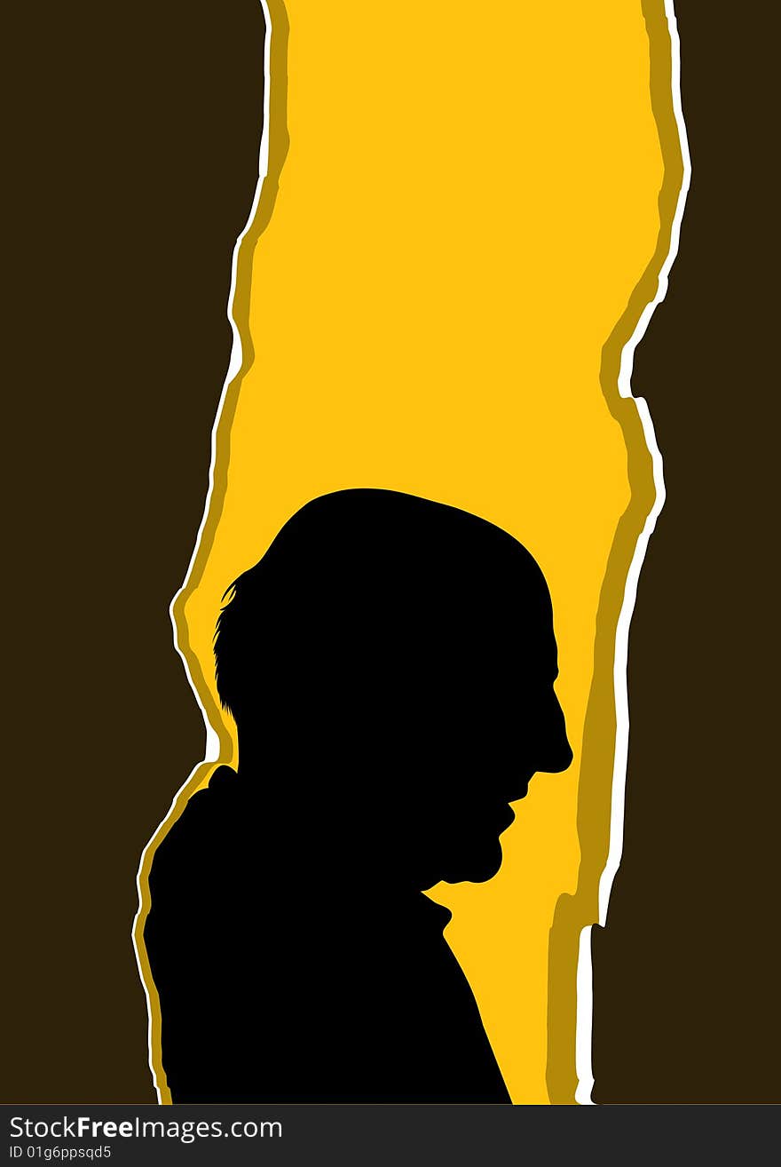 Silhouette grandfather