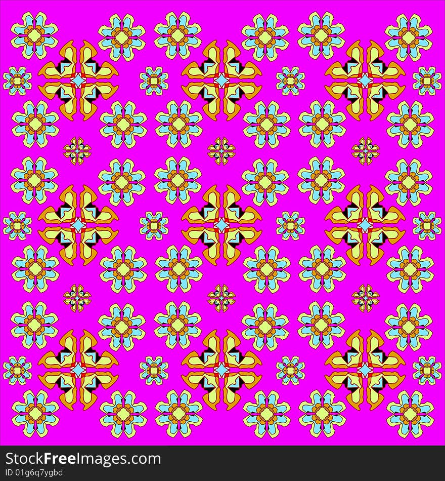 Retro Floral Wallpaper