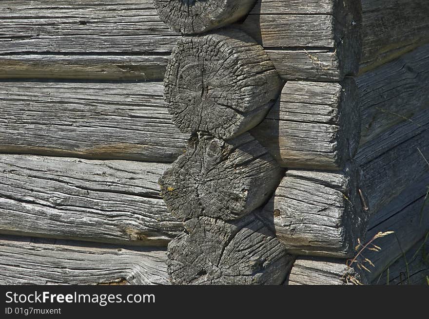 Old Wooden Cabin Wall