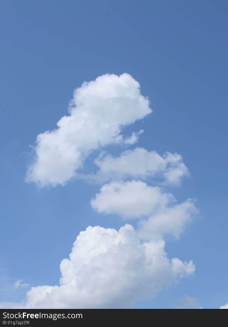 White Clouds on the blue sky