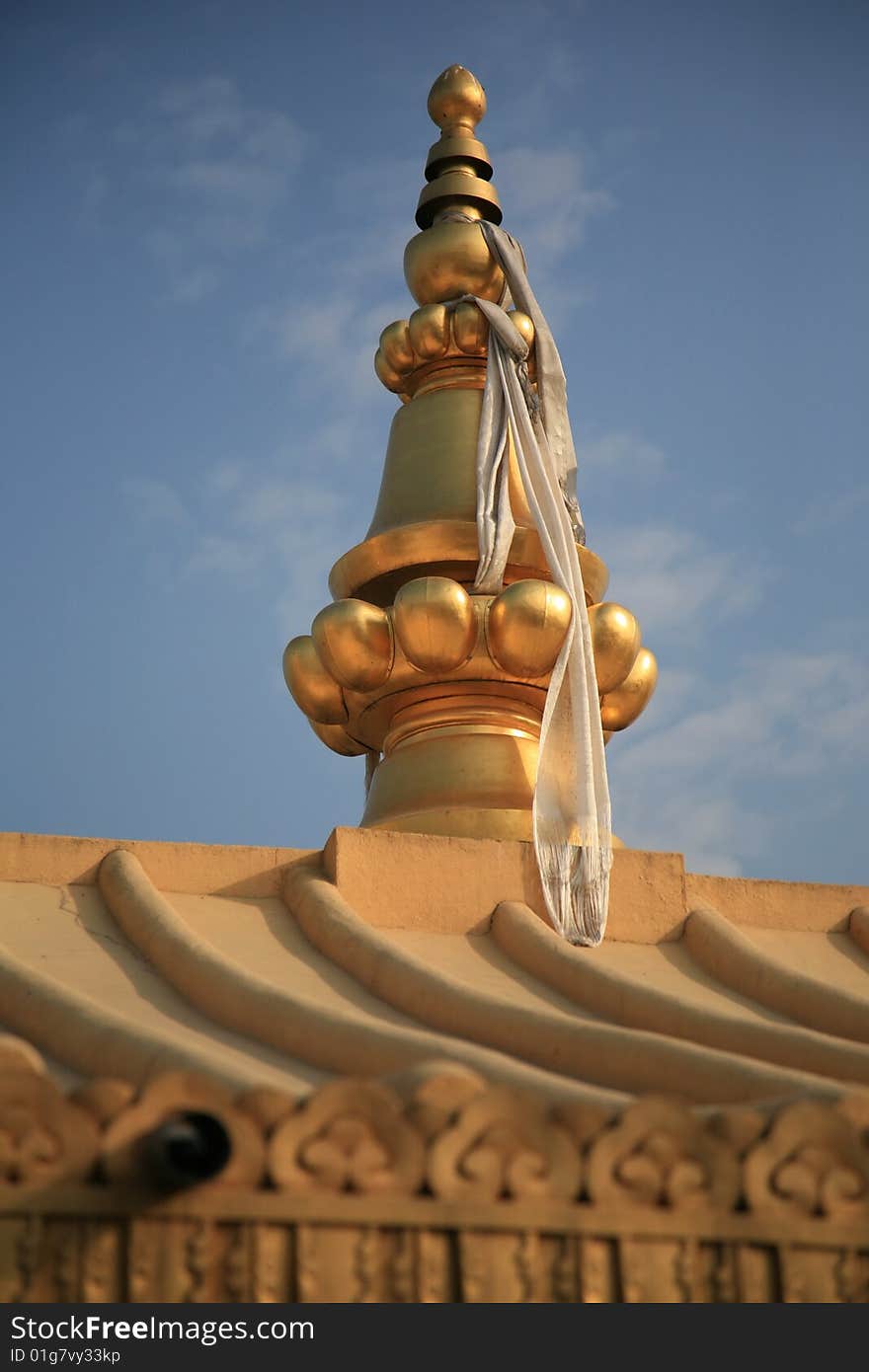 Golden stupa in lumbini.(nepal)