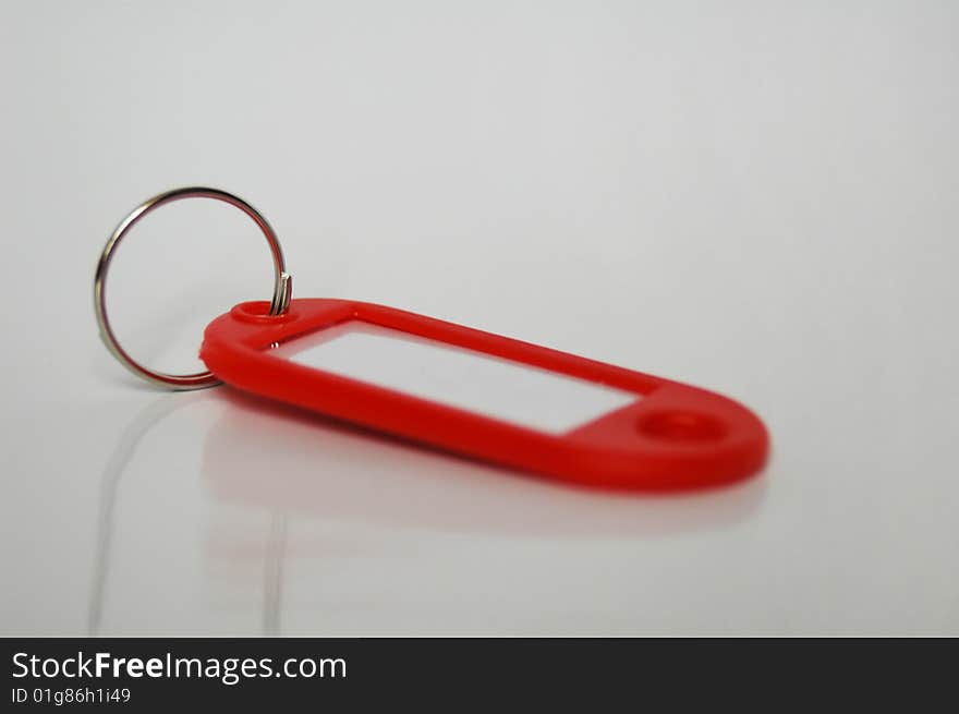 Red blank key tak isolated. Red blank key tak isolated