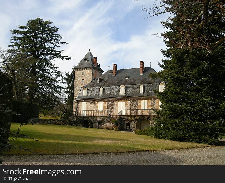 Chateau and gardens in Correze in France