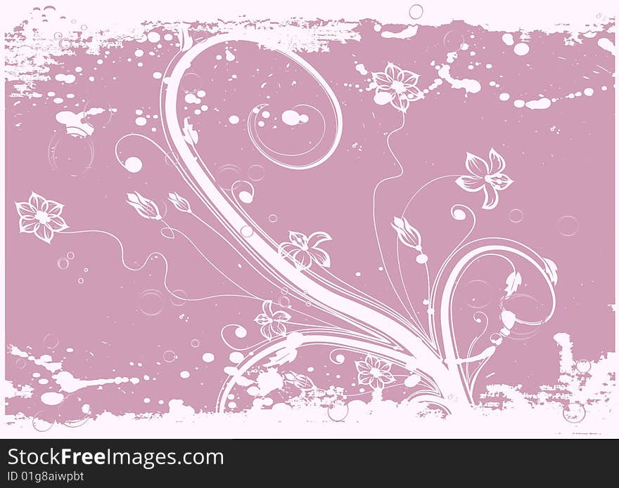 Beautiful vector background with different elements.