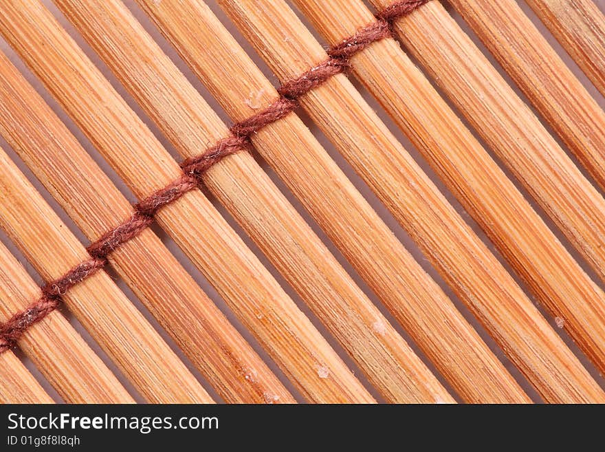 Bamboo straw mat background - macro