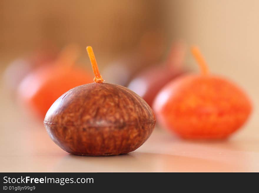 Brown Red And Orange Candlesticks