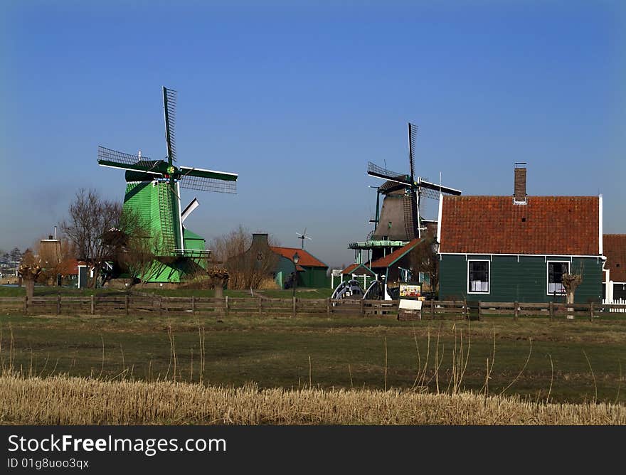 Wood and Paint Windmill, Zaanse Schans