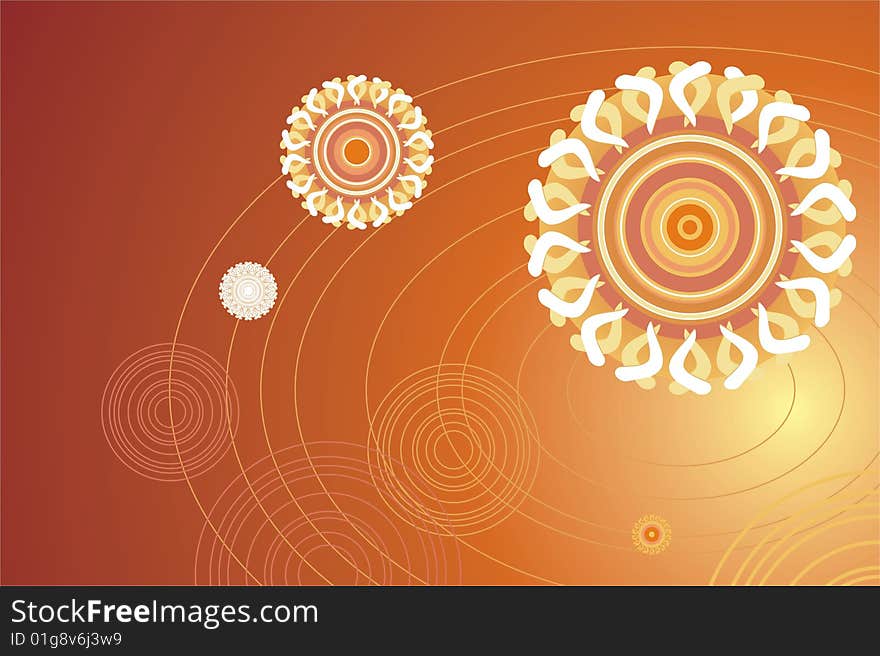 Orange retro composition -vector illustration. Orange retro composition -vector illustration