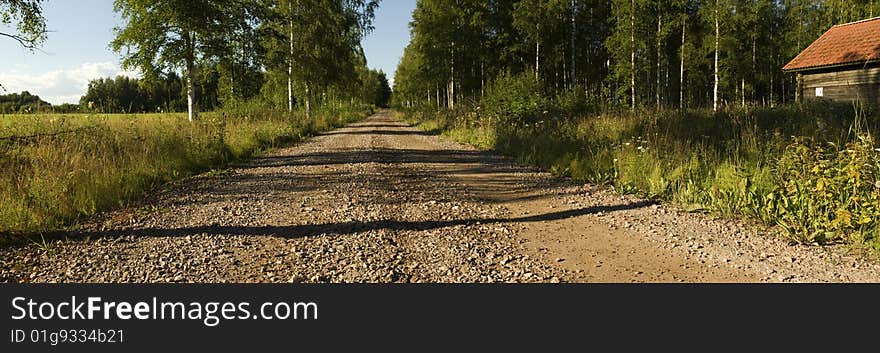 Dirty road in north of sweden