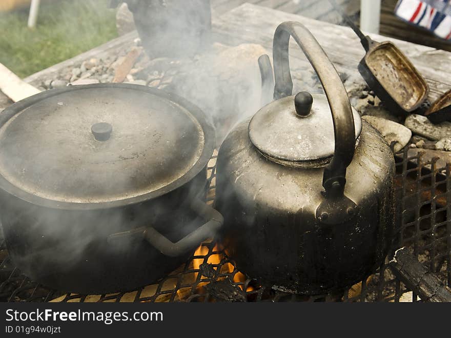 Cooking dinner