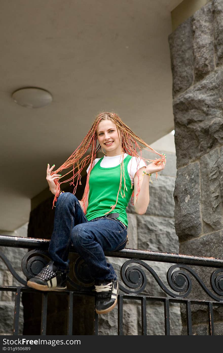 Modern girl on the fence