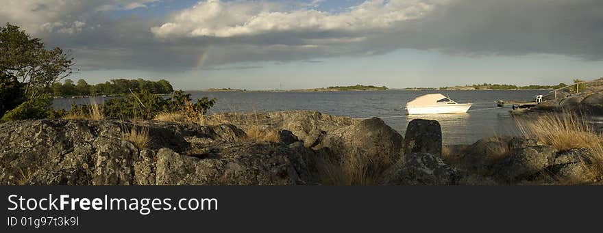 Boat Near A Island