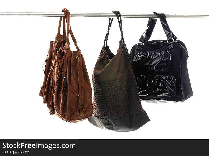 Fashion bag hanging as display