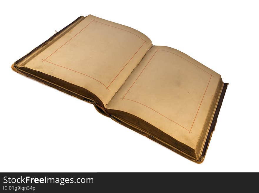 The Open Old Book With Empty Pages