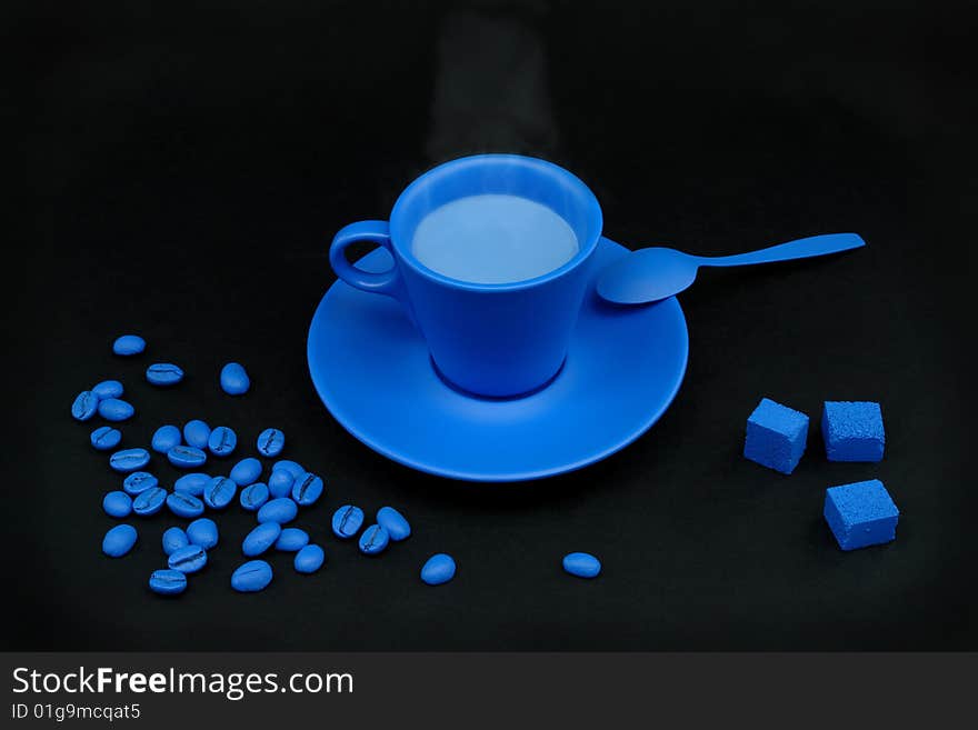 Blue coffee