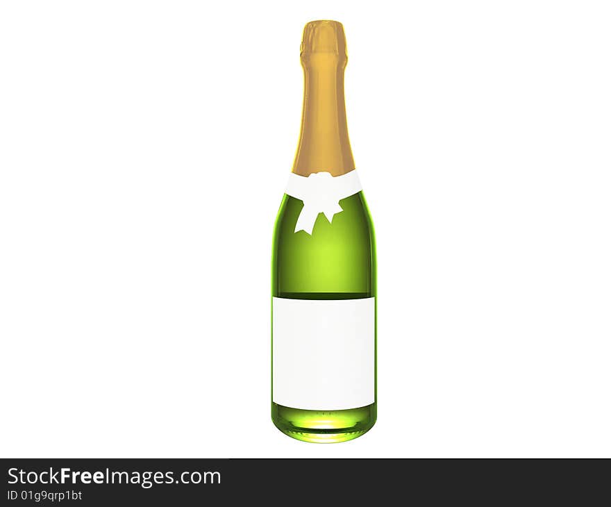 Champagne or wine bottle