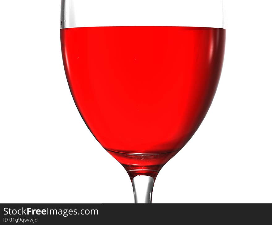 Wine in glass isolated on white background