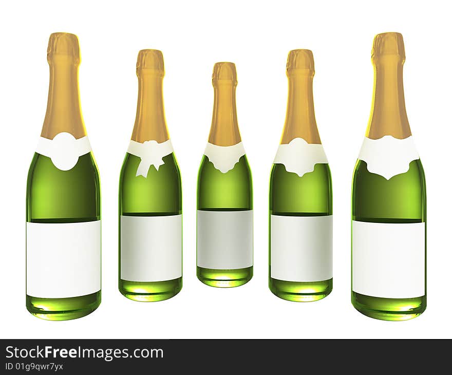 Champagne bottles