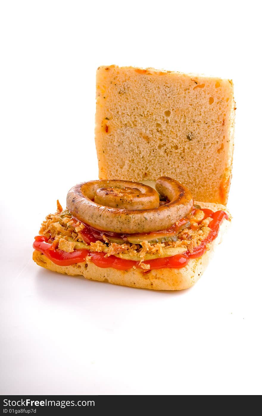 Sandwich with frankfurter