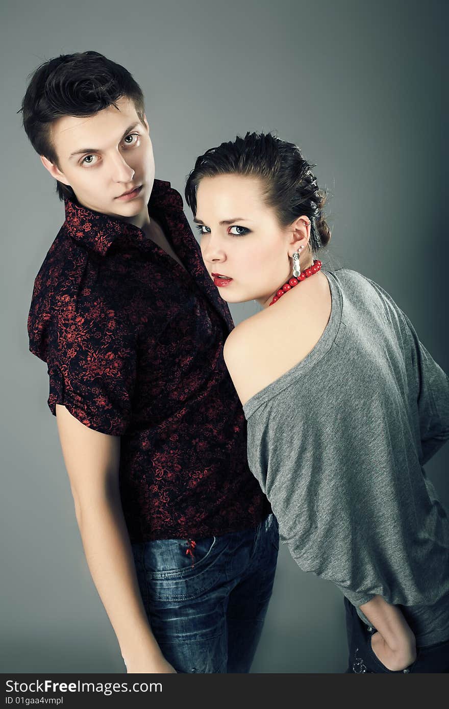 Portrait of a young people. Shot in studio. Portrait of a young people. Shot in studio.