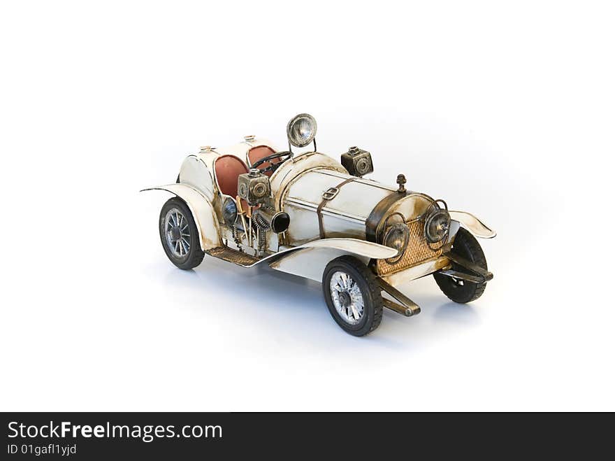 White oldtimer model at front