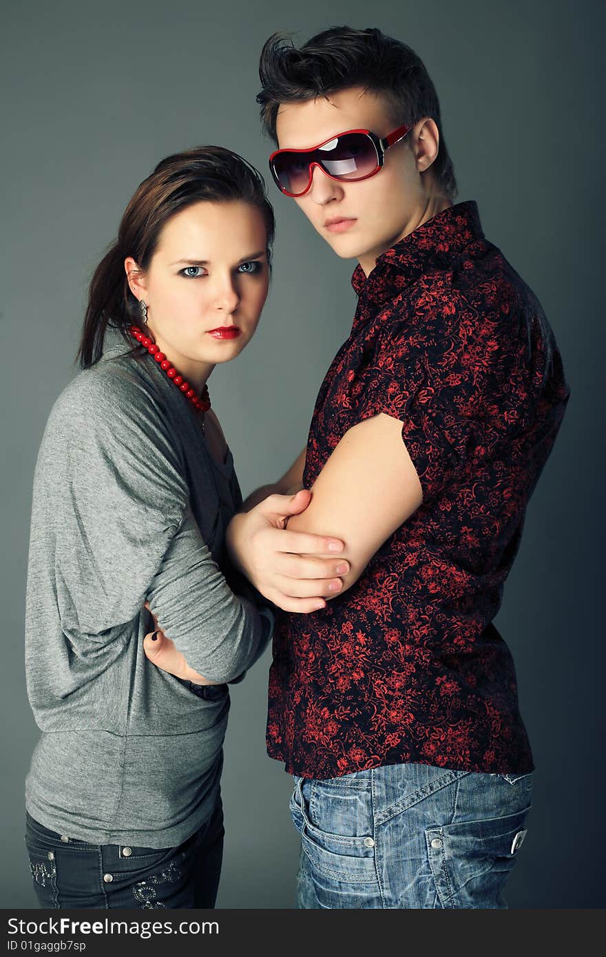 Portrait of a young people. Shot in studio. Portrait of a young people. Shot in studio.