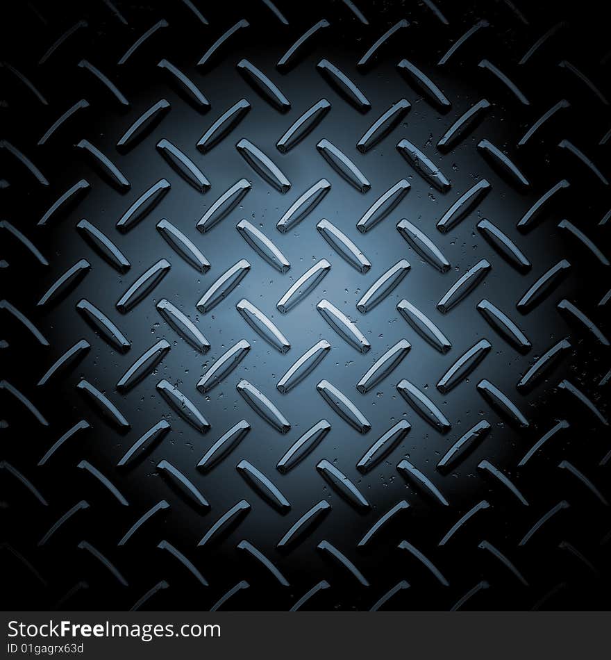 Metallic plate texture background - square format