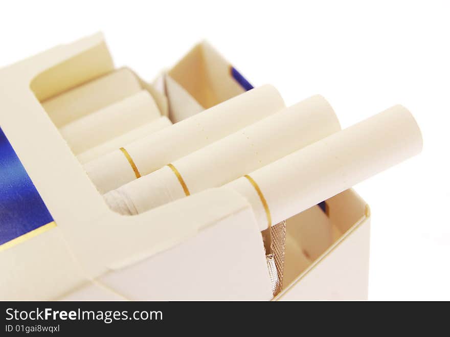 Cigarettes isolated on a white background