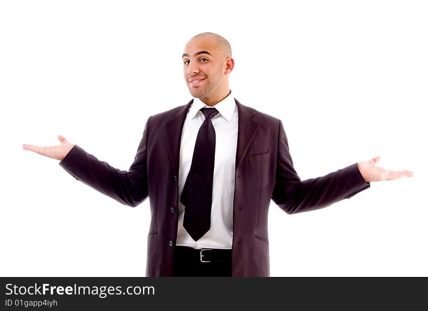 Representation pose of businessman