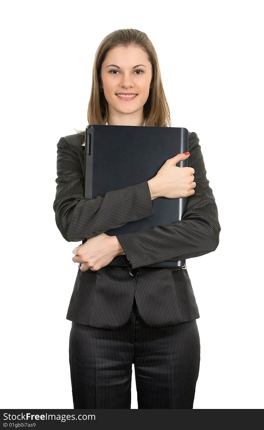 Friendly Businesswoman With A Laptop