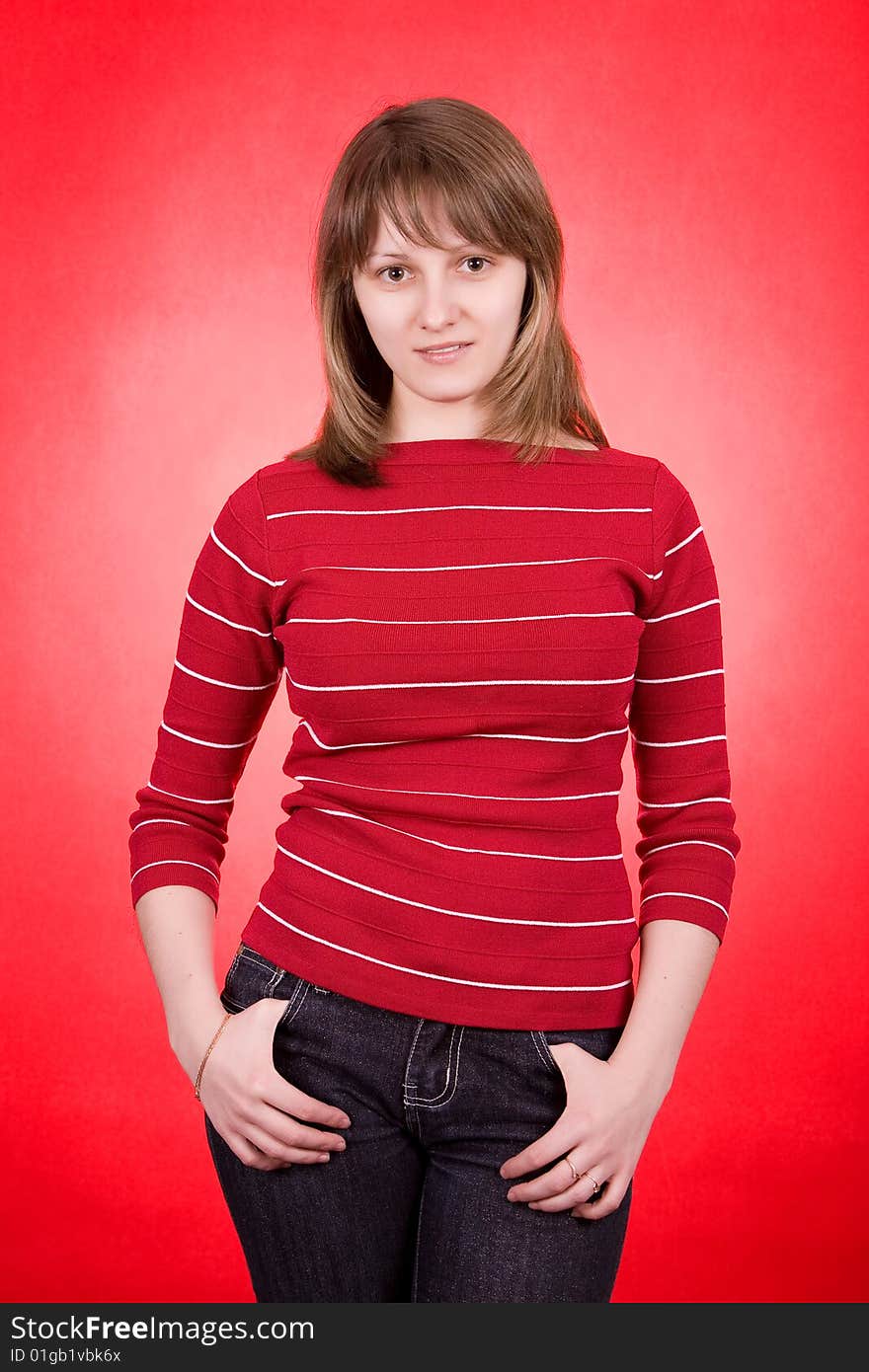 Studio shot of a pretty young woman.