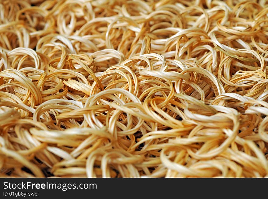 Wooden rings background with shallow depth of field