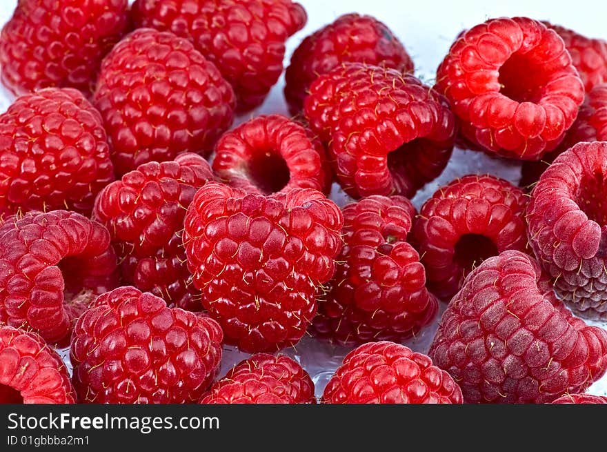 Fresh ripe raspberry