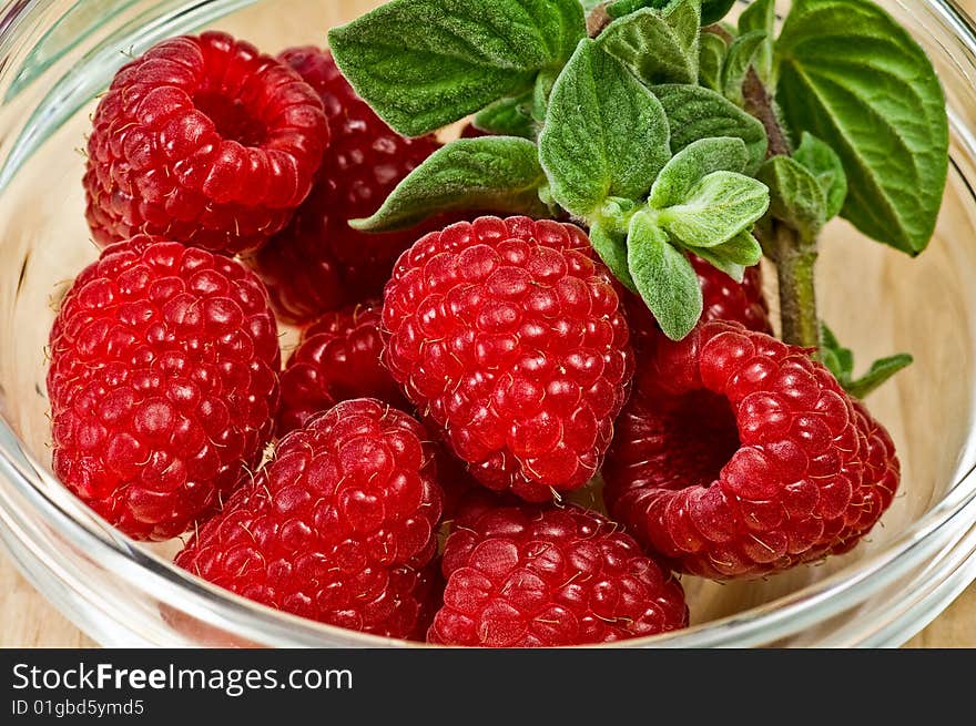 Fresh ripe raspberry