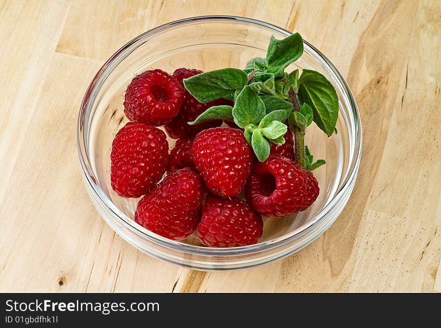 Fresh ripe raspberry