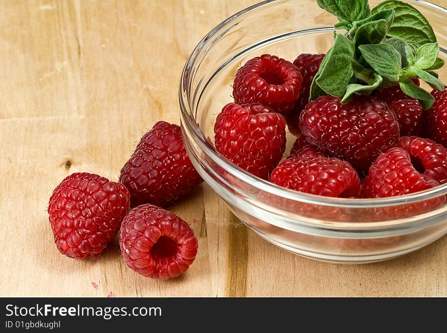 Fresh ripe raspberry