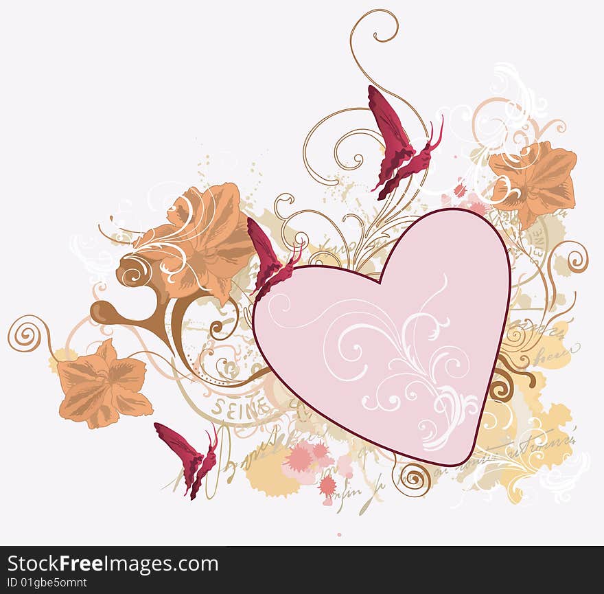 Illustration of a valentine background