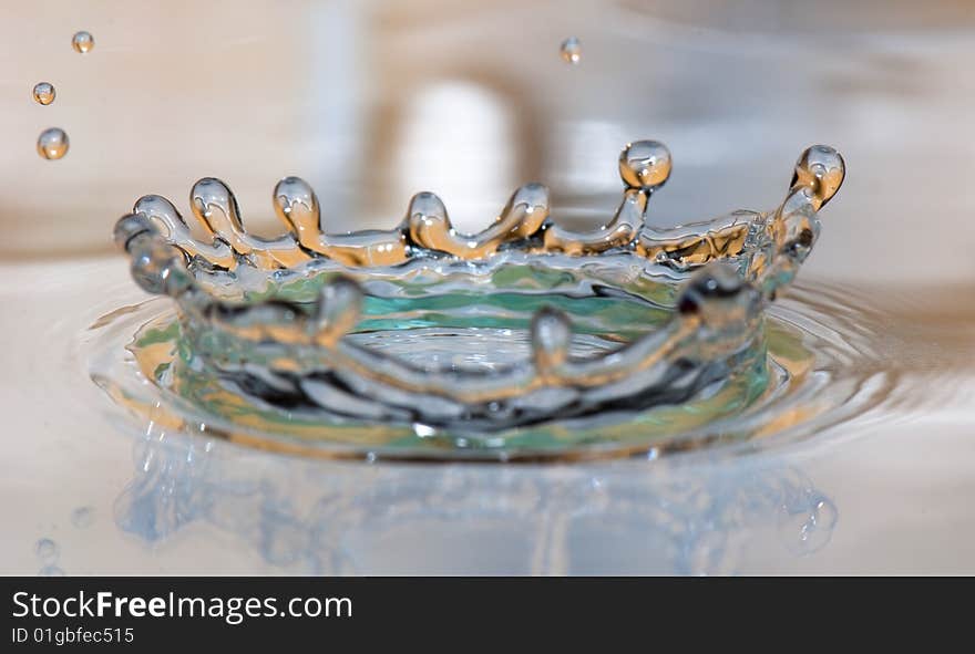 Abstract background from splash in a drop of water