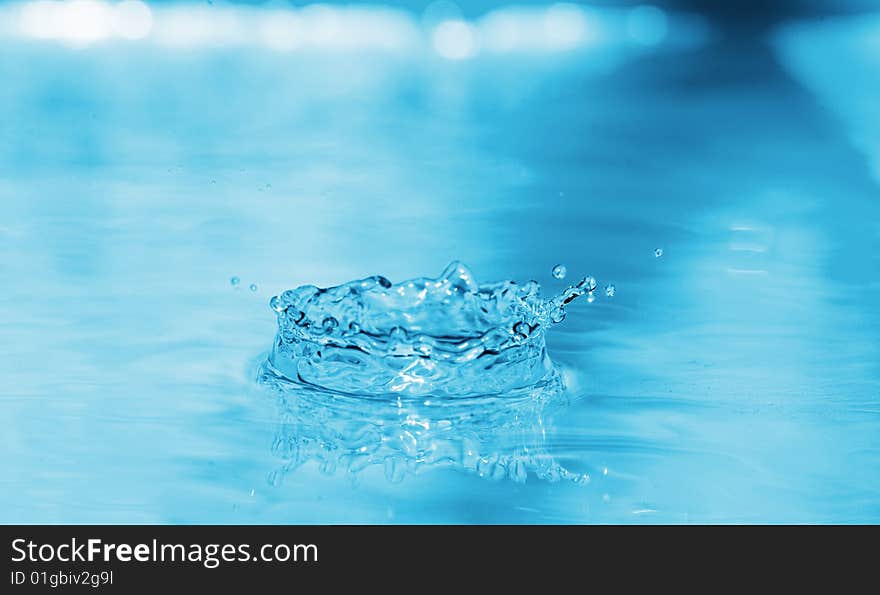 Abstract background from splash in a drop of water