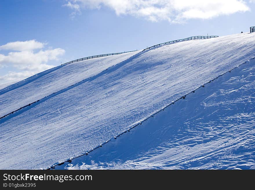 Snowy mountain slopes in the alps in austria. Snowy mountain slopes in the alps in austria