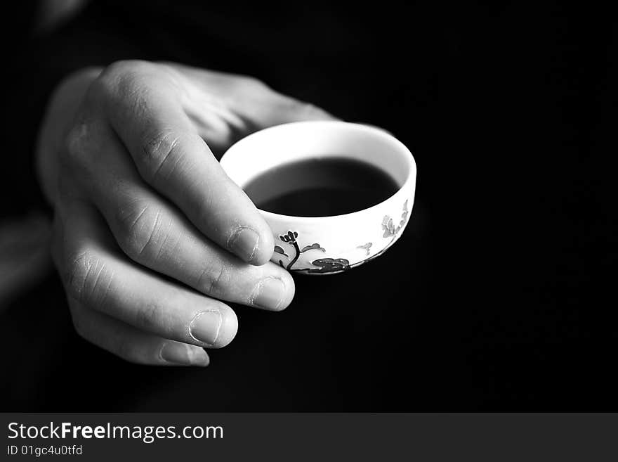 Traditional chinese teapot and cups