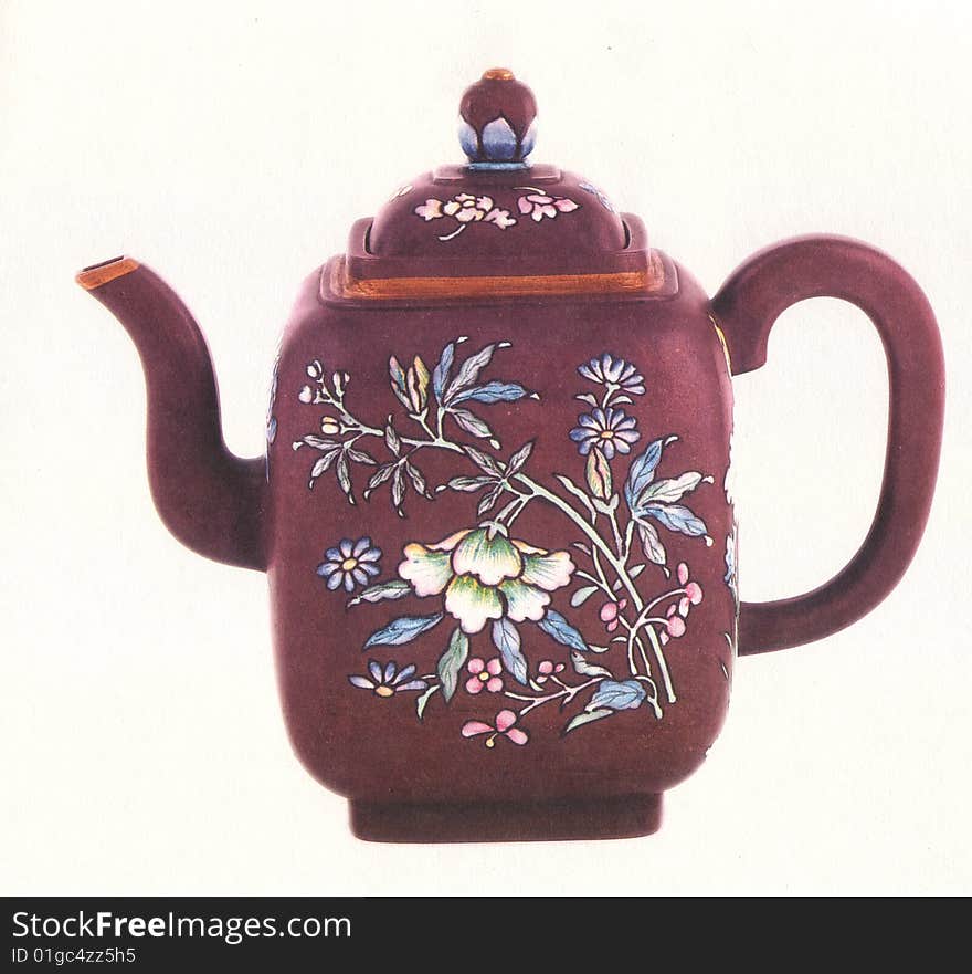 A brown traditional chinese teapot