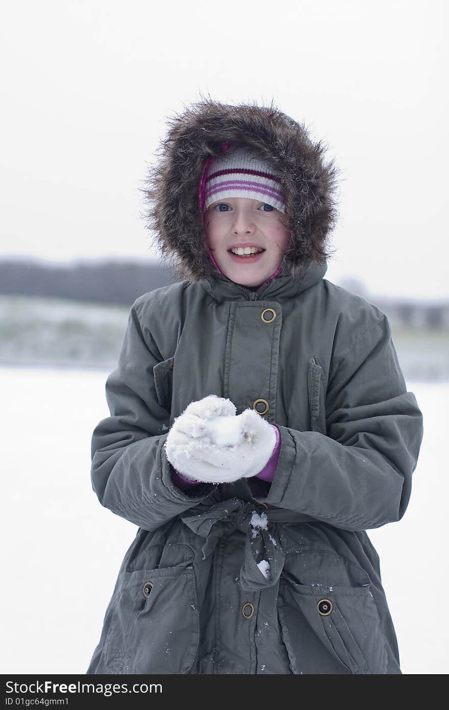 Girl With Snow