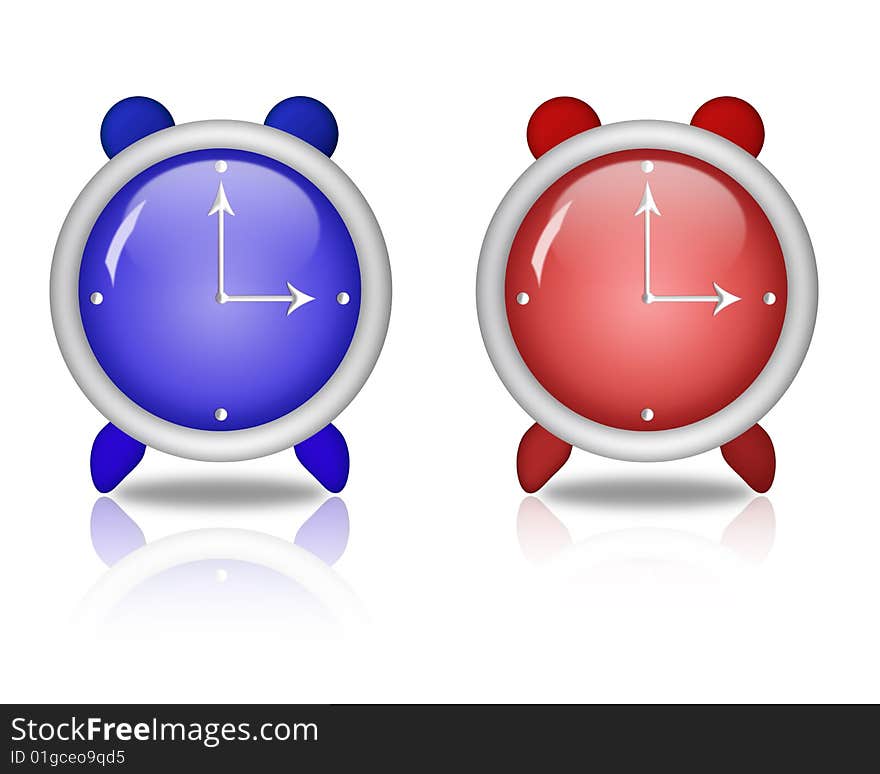 Icons as a clock, for the design of site or advertising