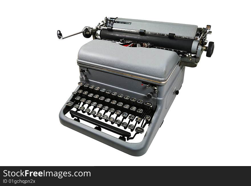 An obsolete typewriter from an old office. An obsolete typewriter from an old office.