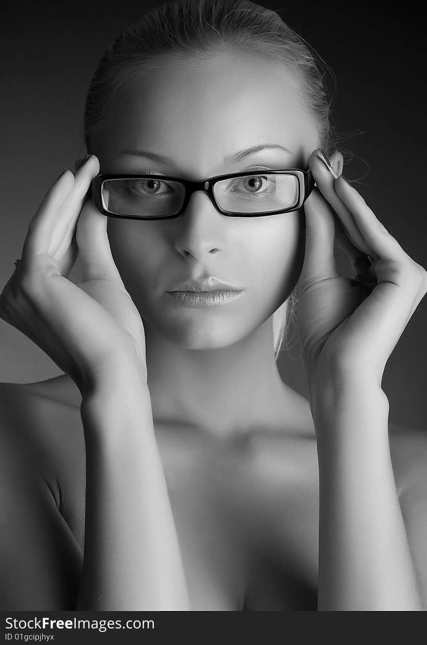 Beautiful Girl In Stylish Glasses