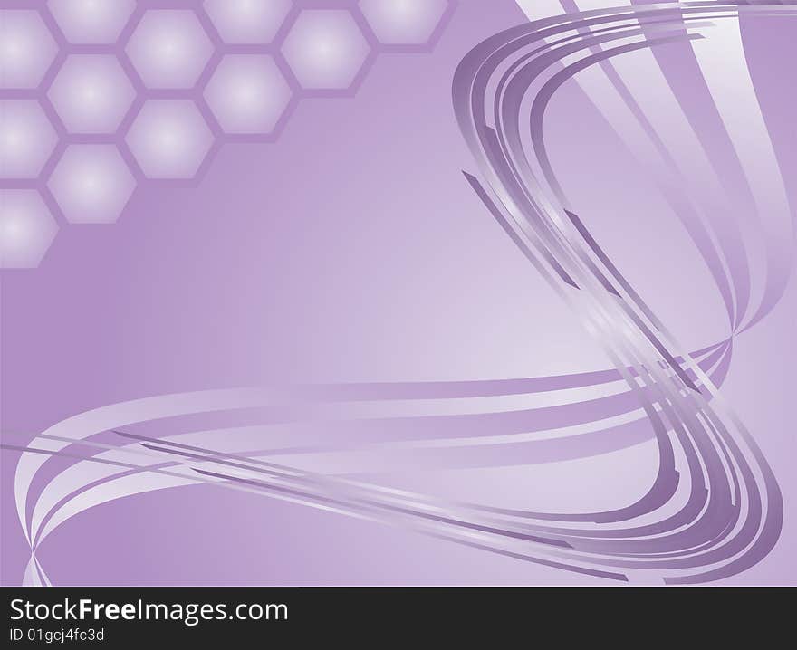 Bars of wave and saty on a violet abstract background. Bars of wave and saty on a violet abstract background